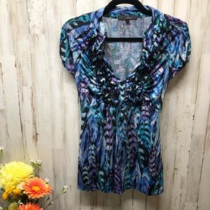 🍭HeartSoul Blue and Purple Dress Shirt